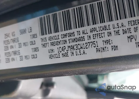 2012 Jeep Liberty Sport из США, поврежденный, VIN 1C4PJMAK3CW127751